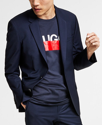 Мужской приталенный пиджак из эластичного стрейч-пиджака Hugo Boss BOSS