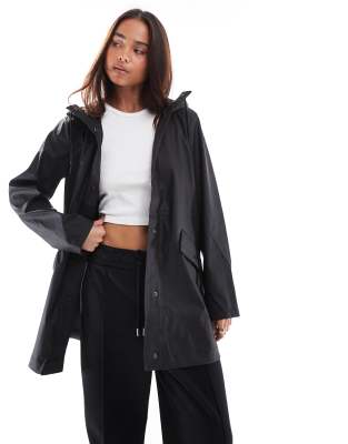 ONLY hooded raincoat in black ONLY