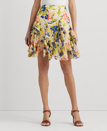 Women's Ruffled Floral Miniskirt LAUREN Ralph Lauren