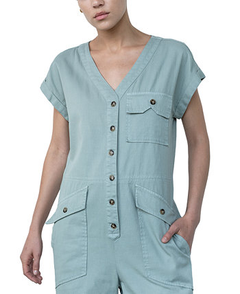 Marly Button Front Cargo Jumpsuit Unpublished