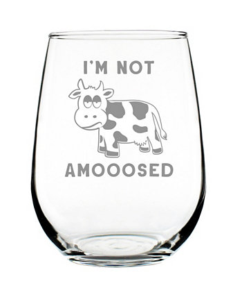 Забавные коровьи подарки I'm not Amooosed, бокал для вина без ножки, 17 унций Bevvee