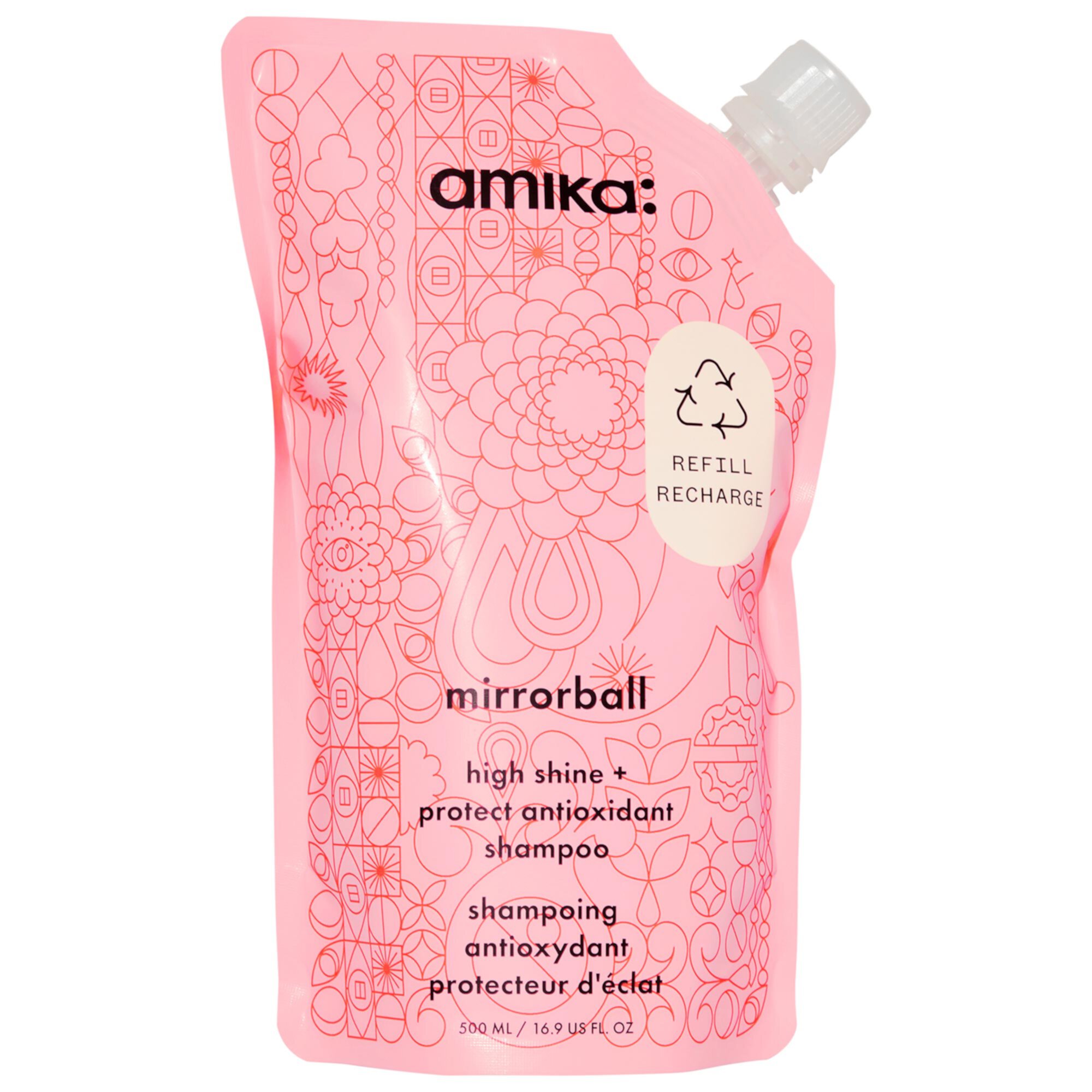Шампунь с антиоксидантами для придания блеска и защиты Mirrorball Amika