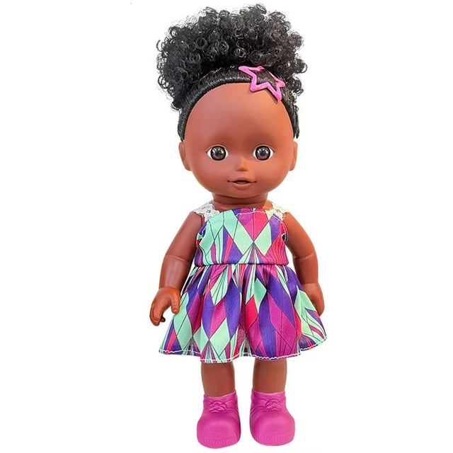 A-Waroom Black Doll with Afro Kids Gift 10 inch African American Body Doll Toys for Girls A-Waroom