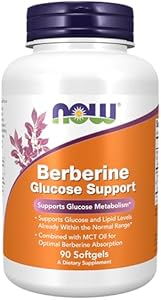 NOW Supplements, Berberine Glucose Support, Combined with MCT Oil for Optimal Berberine Absorption, 90 Softgels (Мягкие капсулы) NOW Foods