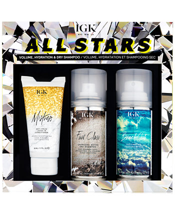 3 шт. Набор All Stars Volume, Hydration & Dry Shampoo IGK Hair
