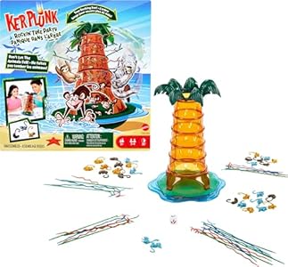 Mattel Games KerPlunk Kids Game, Family Game for Kids & Adults with Simple Rules, Don't Let the Marbles Fall for 2-4 Players Mattel Games