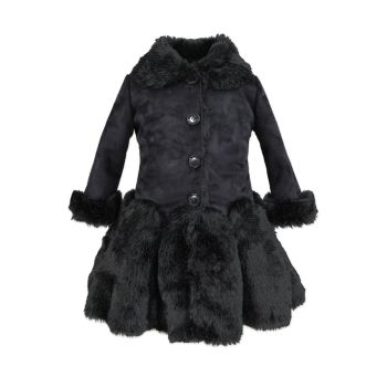 Little Girl's &amp; Girl's Faux Suede &amp; Faux Fur Waterfall Skirt Coat WIDGEON