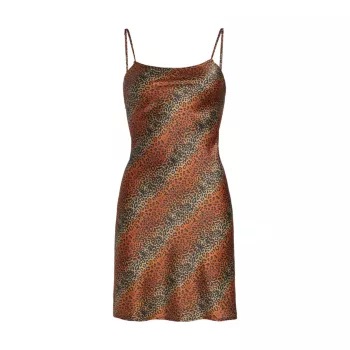 Мини-платье с леопардовым принтом BruceGlen