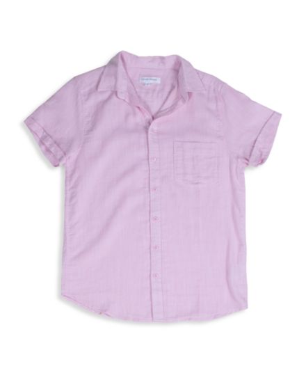 Solid-Hued Linen Shirt Vintage Summer
