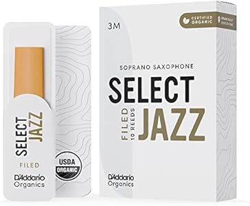 Резинки для сопрано-саксофона D’Addario Organic Select Jazz - Файловые, Средние, Сила 2.0, 5 шт. D'Addario