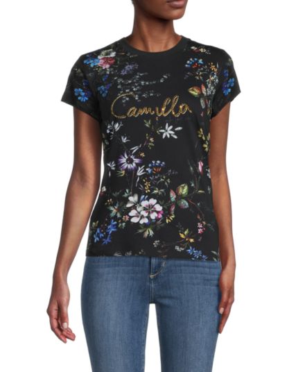 Floral Crewneck T Shirt Camilla