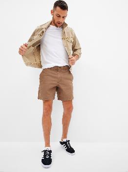 7-дюймовые шорты Essential цвета хаки с принтом Washwell Gap Factory