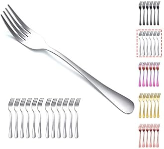 Kyraton Dinner Fork 6 Pieces, Stainless Steel 8.17 Inch Forks Silverware, Table Forks Set of 6 Kyraton