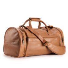20-дюймовая спортивная сумка из коричневой кожи с двойной молнией AmeriLeather AmeriLeather