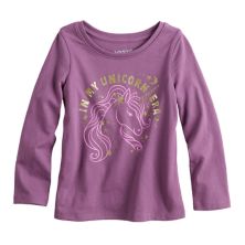 Toddler Girl & Girls 6-12 Jumping Beans® Adaptive Long Sleeve Double Layer Graphic Tee Jumping Beans
