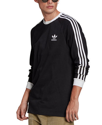Мужская приталенная футболка с длинным рукавом Adicolor Classics с 3 полосками Adidas