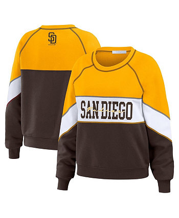 Женский золотисто-коричневый пуловер с круглым вырезом San Diego Padres WEAR by Erin Andrews