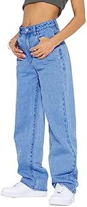 Cicy Bell Women's High Waisted Boyfriend Jeans Baggy Straight Leg Casual Denim Pants Cicy Bell