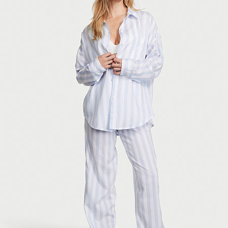 Длинный пижамный комплект из модала и хлопка Victoria's Secret