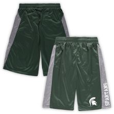 Мужские зеленые фактурные шорты Michigan State Spartans Big & Tall Profile