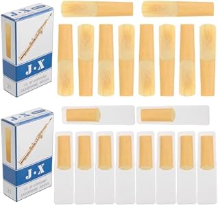 20Pcs Soprano Saxophone Sax Reeds Size 2.5 Strength 2 1/2 Soprano Saxophone Reeds Bamboo Sax Reeds for Soprano Saxophone Sax Yootones