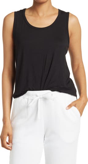 Twist and Hole Back Tank HEATHER BY BORDEAUX