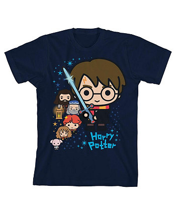 Темно-синяя футболка с изображением Гарри Поттера для мальчиков и девочек Big BIOWORLD