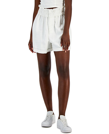 Женские шорты из льняной смеси с поясом в виде бумажного пакета, созданные для Macy's And Now This