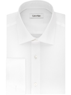 Классическая рубашка обычного кроя с французскими манжетами без железа в елочку Calvin Klein
