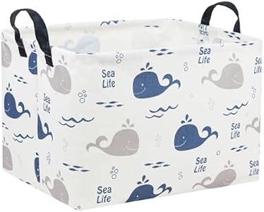 Прямоугольная корзина для игрушек Baby Shark, 38 см × 25 см × 23 см, водоотталкивающий материал, складная Tibaolover