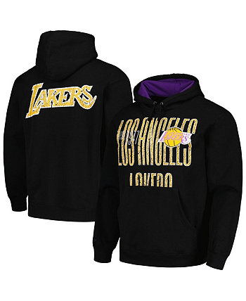 Мужской черный рваный пуловер с капюшоном Los Angeles Lakers Hardwood Classics OG 2.0 Mitchell & Ness