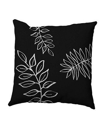16-дюймовая черно-серая декоративная подушка с цветочным рисунком E by Design
