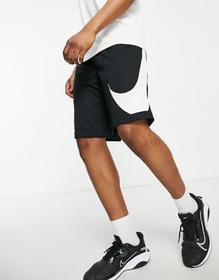 Черные шорты Nike Basketball Dri-FIT с крупным логотипом Swoosh Nike Basketball