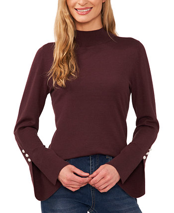 Женский свитер с имитацией жемчуга на рукавах CeCe CeCe