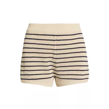 Viola Striped Knit Shorts Rag & Bone
