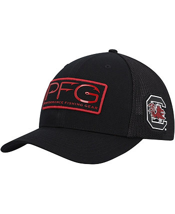 Мужская черная бейсболка South Carolina Gamecocks PFG Hooks Flex Hat Columbia