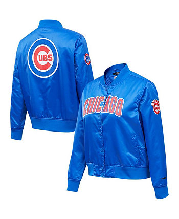 Женская атласная университетская куртка Royal Chicago Cubs на полной застежке Pro Standard