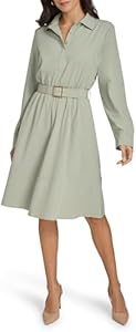 Calvin Klein Women's Casual Everyday Long Sleeve Aline Dress Calvin Klein