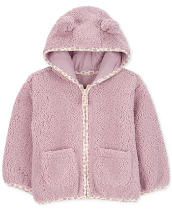 Toddler Girls Zip-Up Faux-Sherpa Hooded Jacket Carter's