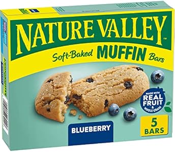 Nature Valley Soft-Baked Muffin Bars, Blueberry, Snack Bars, 5 Bars, 6.2 OZ Nature Valley