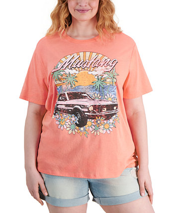 Plus Size Short-Sleeve Mustang Graphic T-Shirt Love Tribe