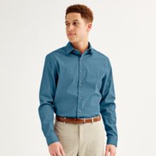 Мужская кв. Однотонная классическая рубашка обычного кроя 9® Premier Flex, устойчивая к морщинам Apt. 9