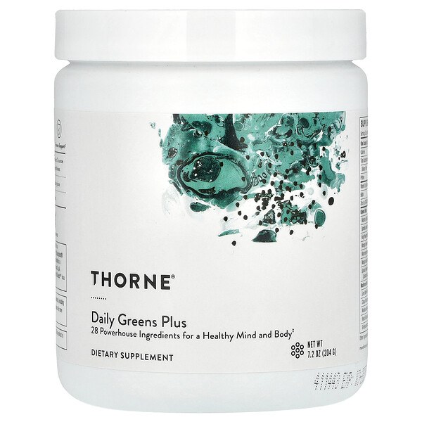Daily Greens Plus, 7.2 oz (204 г) - Thorne - Зеленые и Суперфуд смеси Thorne