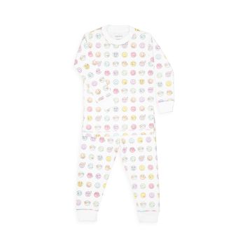 Baby's &amp; Little Girl's Rainbow Happy Faces 2-Piece Pajama Set Baby Noomie