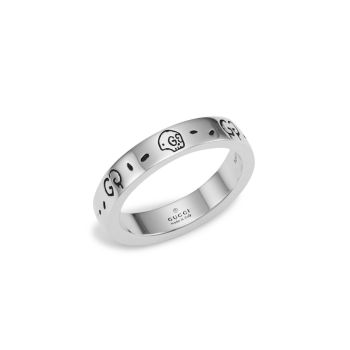 Серебряное кольцо с призраком GUCCI