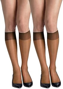 Hanes Silk Reflections Women's 2-Pack Knee High Sandalfoot Hanes