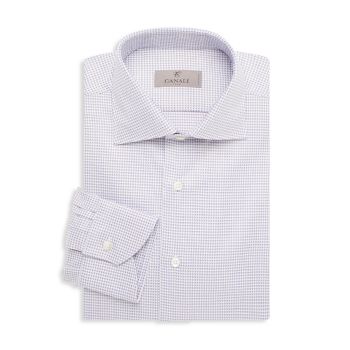 Рубашка с геометрическим принтом и пуговицами спереди Canali