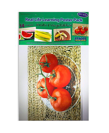 Плакат с фруктами и овощами Stages Learning Materials