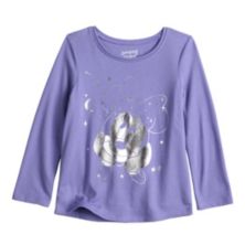 Toddler Girl Disney Adaptive Minnie Mouse Long Sleeve Metallic Graphic Tee by Jumping Beans® Disney/Jumping Beans