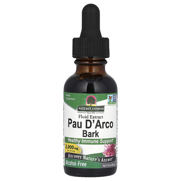 Pau D'Arco Bark, Безалкогольная - 2000 мг - 30 мл - Nature's Answer Nature's Answer